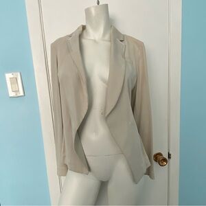 NwoT BR curtain Collar Blazer with Beautiful Peplum Detailing on back hemline